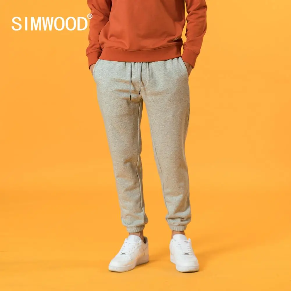 SIMWOOD 2020 Autumn new sweatpants causal comfortable jogger trousers plus size back pockets drawstring plus size pants SJ131038 SIMWOOD 2020 Autumn new sweatpants causal comfortable jogger trousers plus size back pockets drawstring plus size pants SJ131038