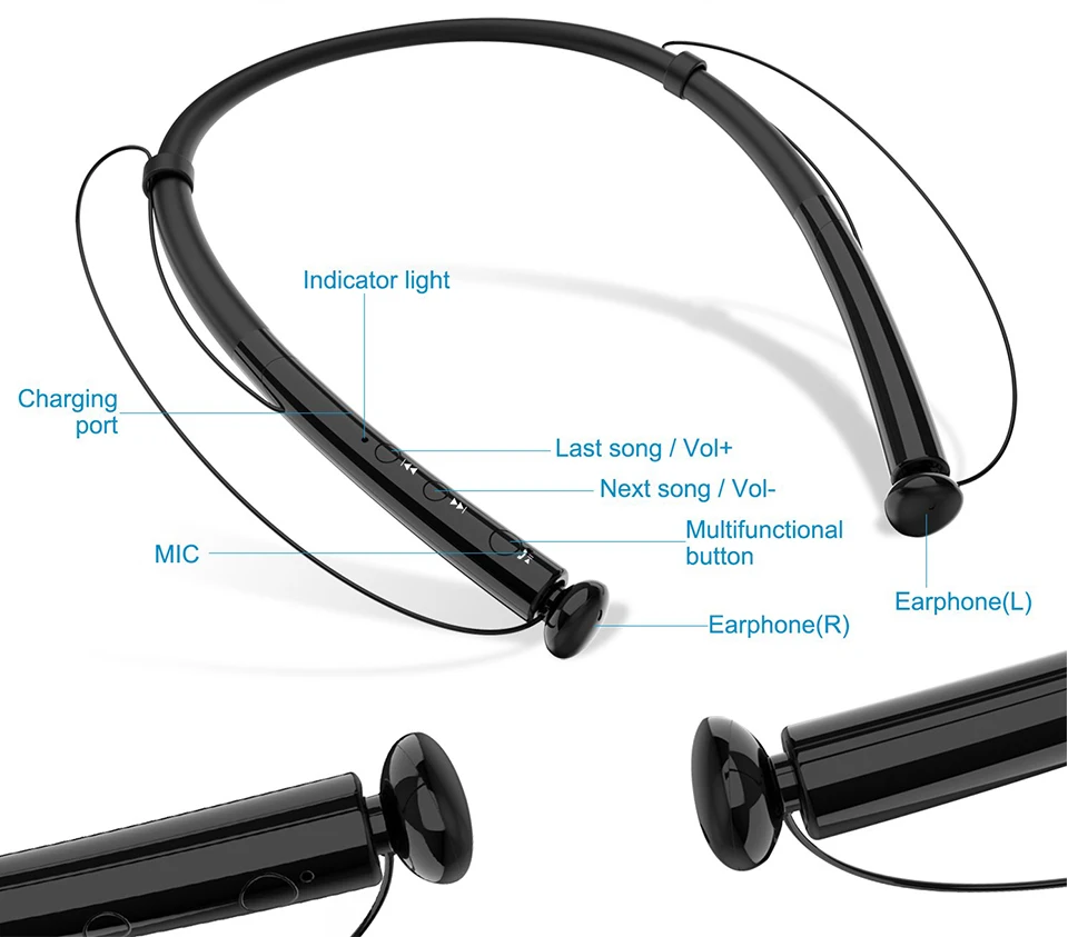 SHISUO, Bluetooth 5,0, наушники, беспроводная гарнитура, бас, спортивные, устойчивое, наушники, Hansfree, стерео, с микрофоном, для телефона Xiaomi huawei