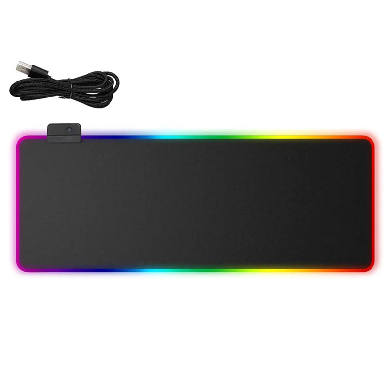 Large RGB Gaming Mouse Pad - 14 Modes Oversized Glowing Led Extended  Mousepad, Anti-Slip Rubber and Waterproof ,Extra Large Pad - AliExpress