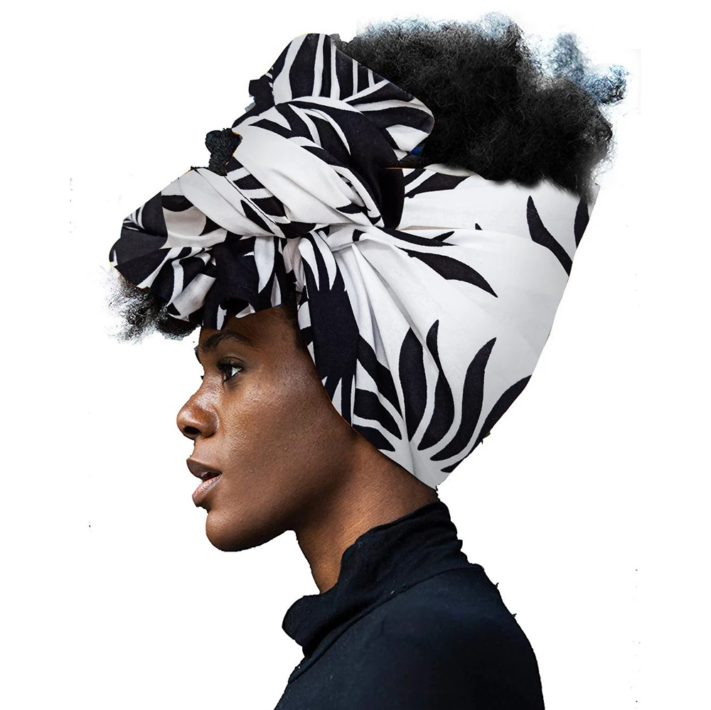 Shenbolen African headwraps in women hair accessories african material wax traditional Headtie headscarf Turban Cotton