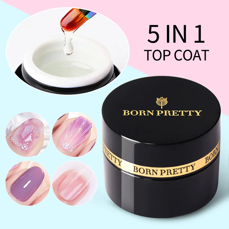 Гель-лак для ногтей BORN PRETTY 5 в 1 не протирается верхнее покрытие эффективный клей