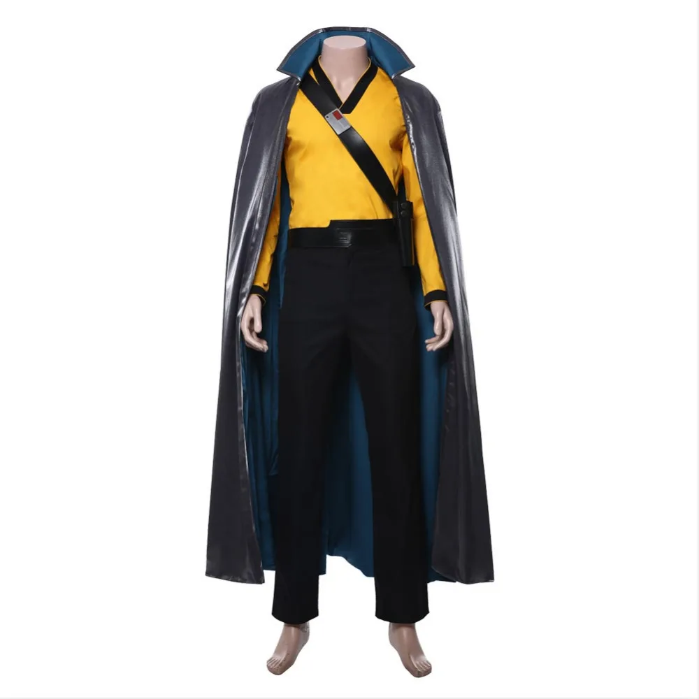 Звездные войны 9: подъем Скайуокера Косплей Lando Calrissian костюм плащ Взрослый Хэллоуин Карнавальный костюм для мужчин и женщин на заказ