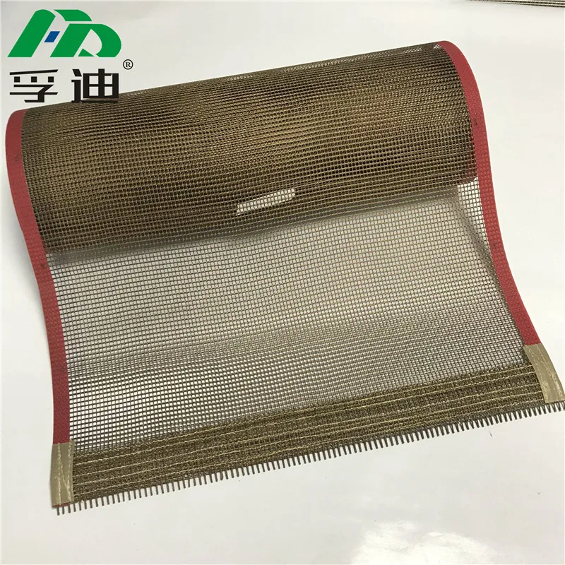 UV 광택 코팅 기계, 컨베이어 휠 벨트용 고온 방지 PTFE 재질 메쉬 전송 벨트