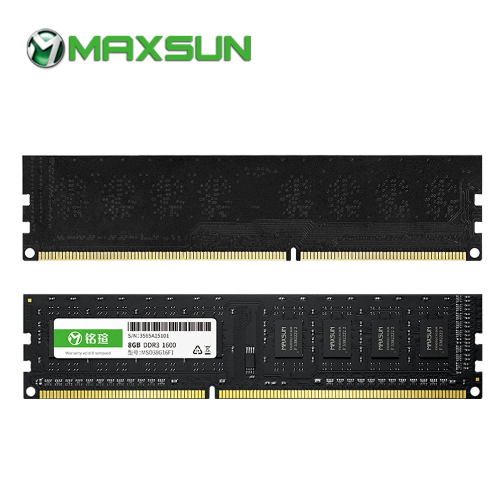 MAXSUN F1 ram s DDR3 4 ГБ/8 ГБ настольная память 1600 МГц напряжение памяти 1,5 в 11-11-11-28 пожизненная гарантия 240pin одиночный модуль оперативной памяти pc3 12800