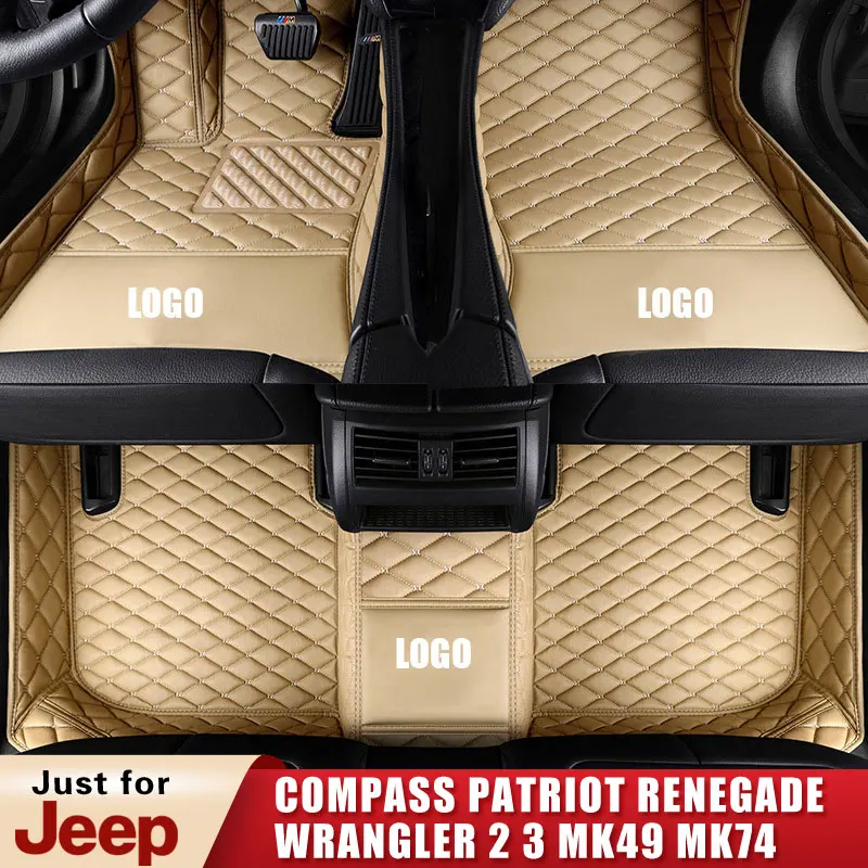 Пользовательские автомобильные коврики для ног Jeep Compass Patriot Renegade закрытые