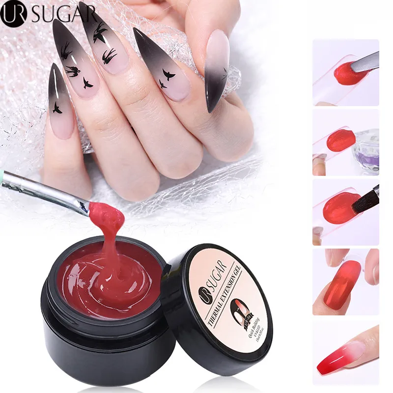 

UR SUGAR 15ml Temperature Acrylic Poly Extension Gel Quick Building UV Gel Polish Nail Tips Builder UV Gel Soak Off UV Gel