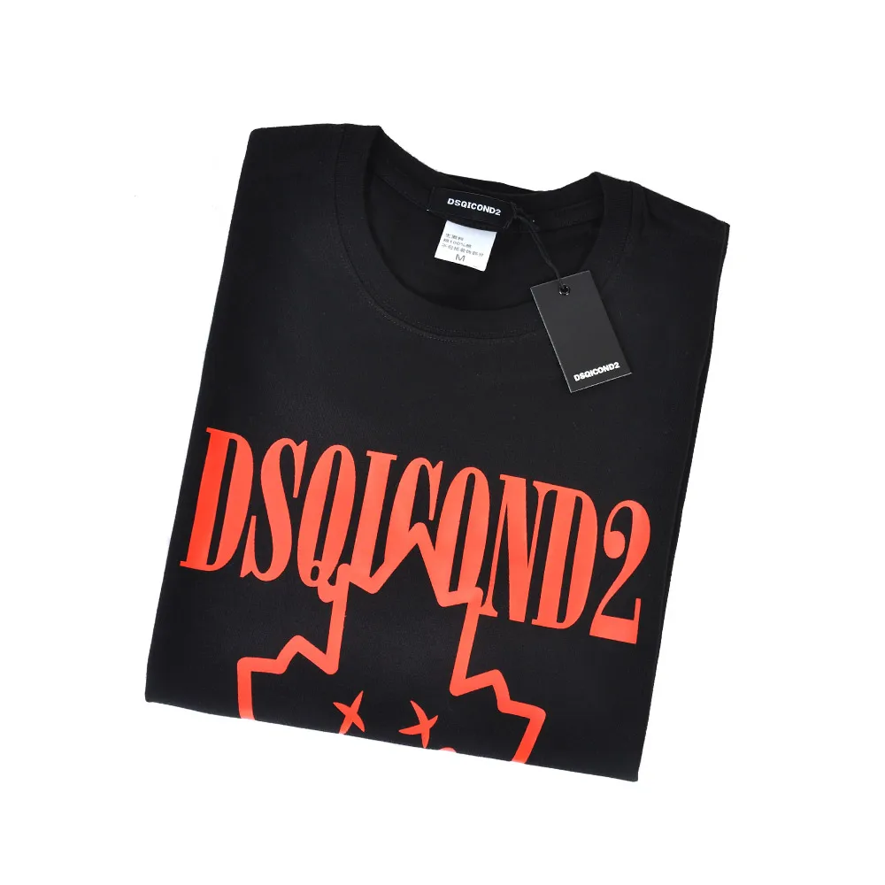 Лучшее качество popualr Роскошная Новая DSQICOND2 футболка popupar значок в продаже хлопок Горячая футболка хлопок Топ мужская мода - Цвет: Белый