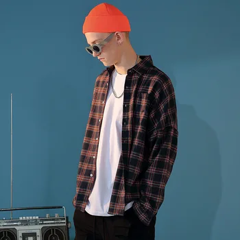 

Slavna Martinovic Men's New Plaid Shirt Long Sleeve Lapel Loose Breathable Shirt Casual Coat Clothing Fashion Men's Clothes