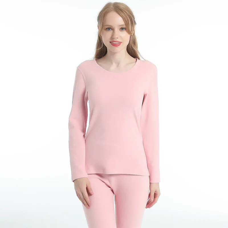 O-Women Pink Мужское женское термобелье, мужской костюм, шерсть, теплые кальсоны, Женская холодностойкая хлопковая майка - Цвет: O-Women Pink