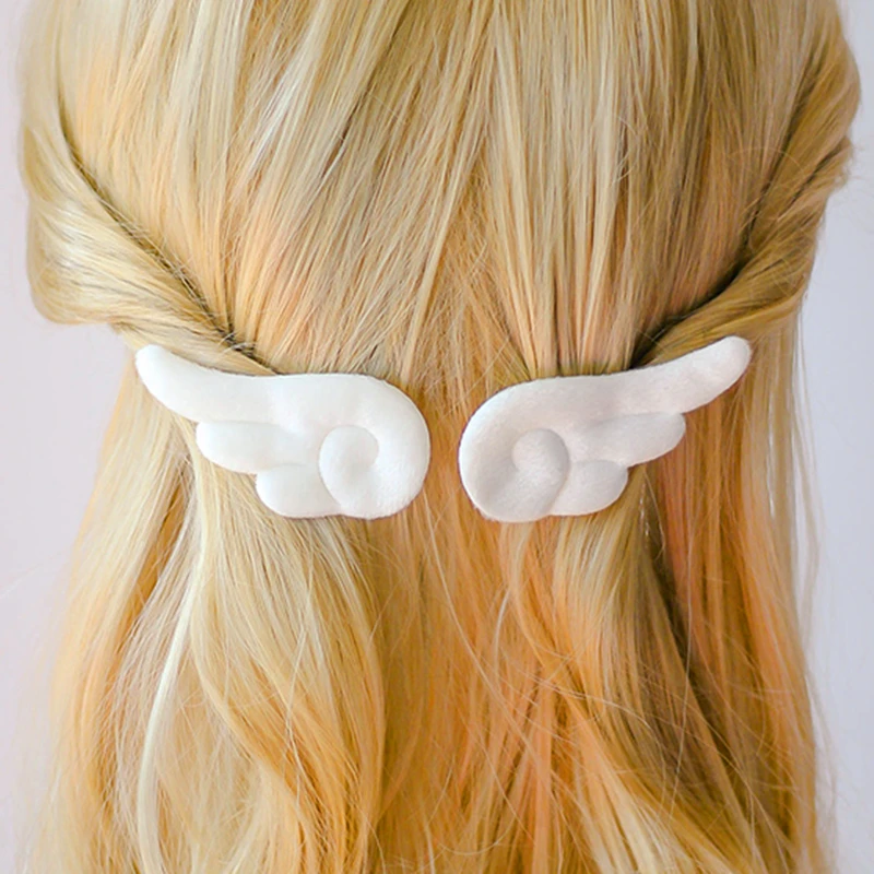 Ensemble D Accessoires Pour Cheveux Filles Ailes D Ange Anime Epingles A Cheveux Barrettes De