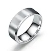 2022 New Fashion 8mm Classic Ring Male 316L Stainless Steel Charm Jewelry Wedding Ring For Man Black Rings For Women ► Photo 2/5