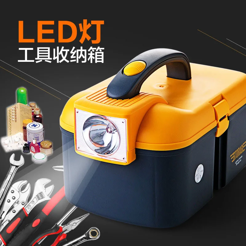 

Lighting Multi-functional Storage Medicine Box Lighting Fishing Box Maintenance Toolbox Household Medicine First Aid Medical Med