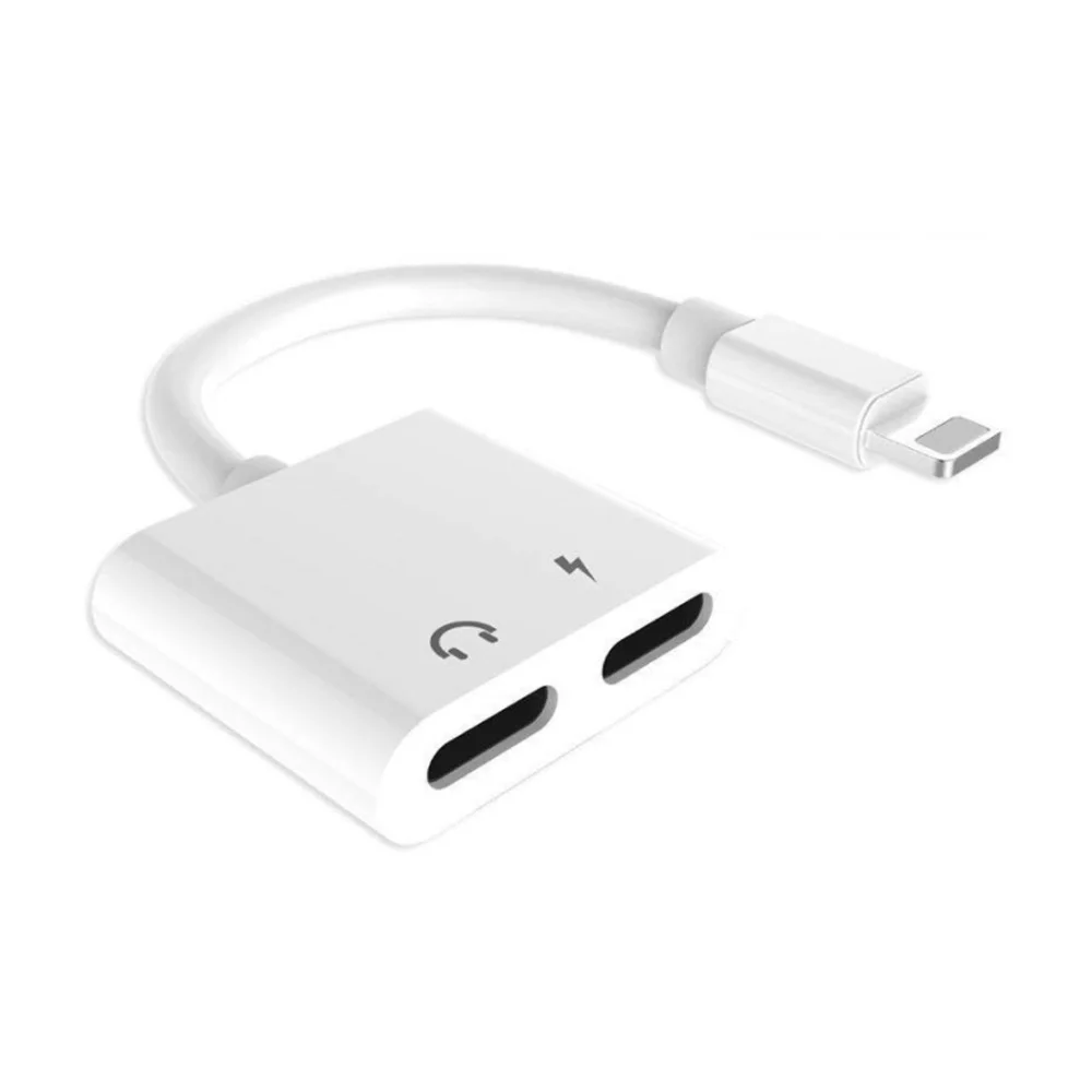 2 в 1 адаптер для зарядки аудио для iPhone 7 8 Plus X XS XR MAX Dual Lighting 3,5 мм разъем сплиттер зарядное устройство адаптеры для прослушивания - Цвет: Dual Lighting