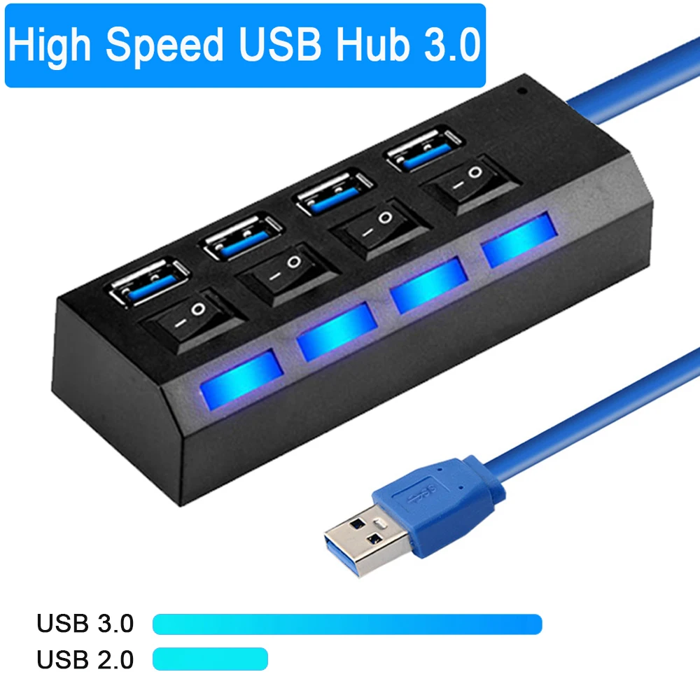 Adaptador/divisor USB 3,0 PC, concentrador de puertos múltiples 2,0 puertos, Accesorios de ordenador|Concentradores USB| - AliExpress