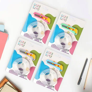 

1Set 1m Magic Double-Sided Nano Tape Washable Reusable Self-Adhesive Tape with a Knife School Office Stationery Glue Sticker