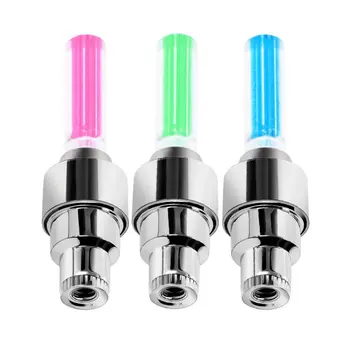 

Outdoor Bike Bicycle Car Wheel Tire Valve Cap Spoke Neon LED Lights Lamp Blue Color