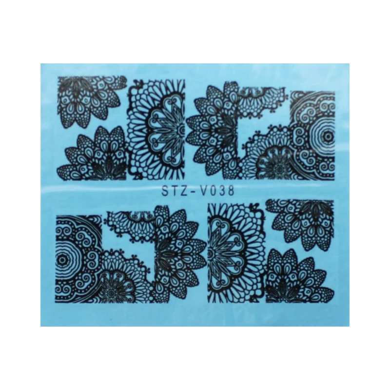 GAM BELLE 1 Sheet NEW Beauty Black White Nail Art Sticker Sexy Lace Flower for Charm 3