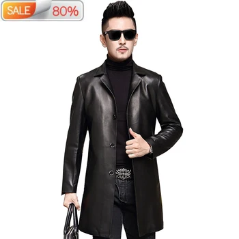 

Genuine Leather Jacket Men Winter Down Coat 2020 Fashion Sheepskin Coats Plus Size 6XL 7XL Jaqueta De Couro 1662A ZL3A0