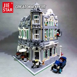 Créateur Expert City Street View Moc briques, café de Jazz européen, blocs de construction modulaires, modèle 89100, jouets coin café 