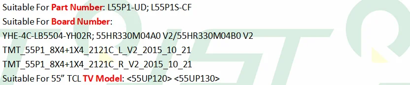 Новинка, для возраста от 9 шт/комплект светодиодный полоски для TCL 55 ТВ 55UP120 55UP130 L55P1-UD L55P1S-CF YHE 4C LB5504 TMT 55P1 8X4+ 1X4 2121C 55HR330M04A0