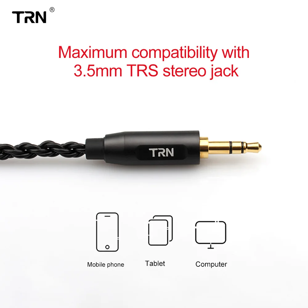 TRN Core высокой чистоты медный Модернизированный кабель MMCX/2pin разъем для наушников