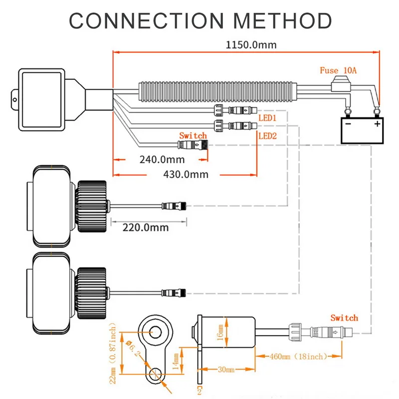 Светодиодный фонарь для мотоцикла 18 Вт светодиодный внешний автомобиля фара
