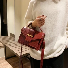 Модная женская сумка дизайнерская сумка из крокодиловой кожи женские сумки новые маленькие квадратные сумки на плечо женская сумка через плечо из искусственной кожи