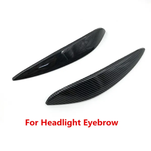 For Eyebrow Карбоновое волокно печатные автомобильные Наружные молдинги дверная чаша наклейка ручка Крышка брови отделка окна для Smart fortwo - Цвет: For Eyebrow
