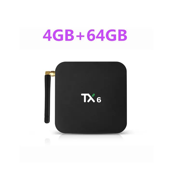 Android 9,0 tv Box TX6 4 Гб ram 64 Гб 5,8G Wifi Allwinner H6 quad core USD3.0 BT4.2 4K проигрыватель google Youtube Tanix телеприставка TX6 - Цвет: 4G 64G