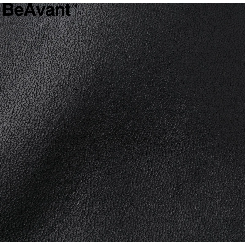 BeAvant зимняя мотоциклетная кожаная куртка для женщин Элегантный карманный ремень Женская искусственная замша пальто повседневная Уличная Черная Женская куртка