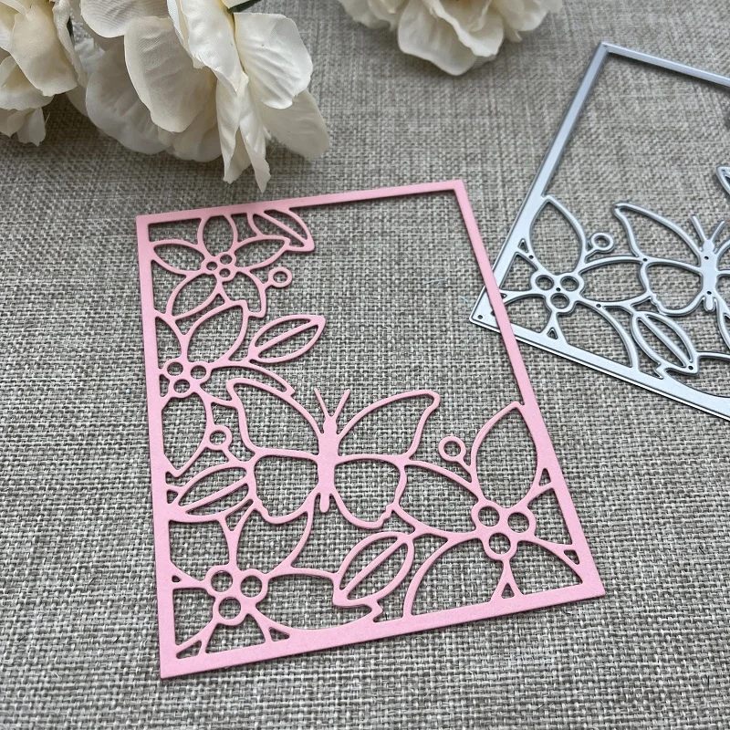 Schmetterling Blumenrahmen Metall Stanzformen Schablonen für DIY Scrapbooking dekorative Prägung Handwerk Stanzschablone Form
