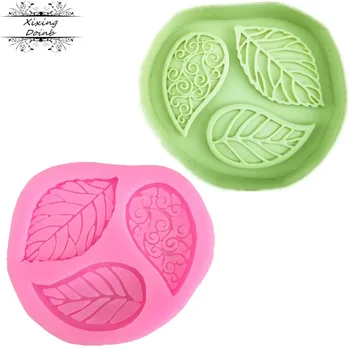 

Leaf shape silica gel mold soft candy cake decoration tool chocolate gum mold technology kitchen accessories