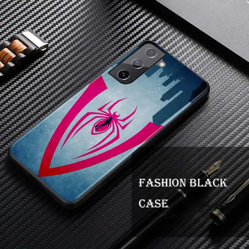 cute phone cases for samsung  Spider Man Logo Silicone Cover For Samsung Galaxy S21 S20 FE Ultra S10 S10E Lite S9 S8 S7 Edge Plus Phone Case silicone cover with s pen