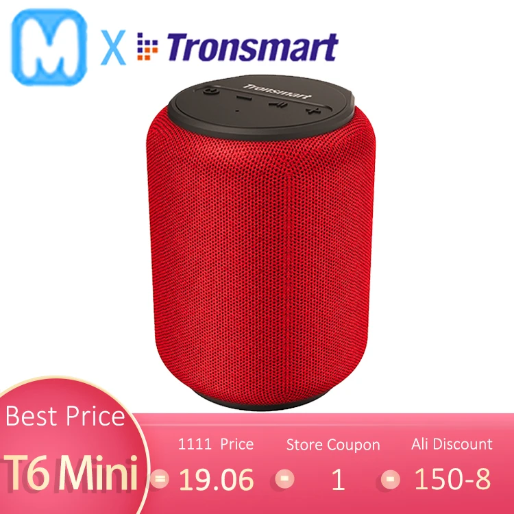 Оригинальный Tronsmart T6 мини беспроводной Bluetooth динамик открытый с низким шагом портативный эхолот IPX6 TWS 560g с голосовым ассистентом|Портативные колонки| | АлиЭкспресс