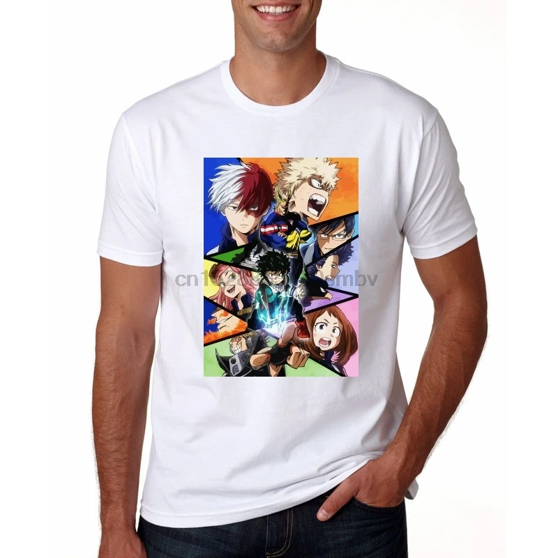 Tops Deku Mall Unisex Academy Tee Shirt Shirts My Hero Academia Anime T Japanese T-Shirt Men Women Boku No | Мужская одежда