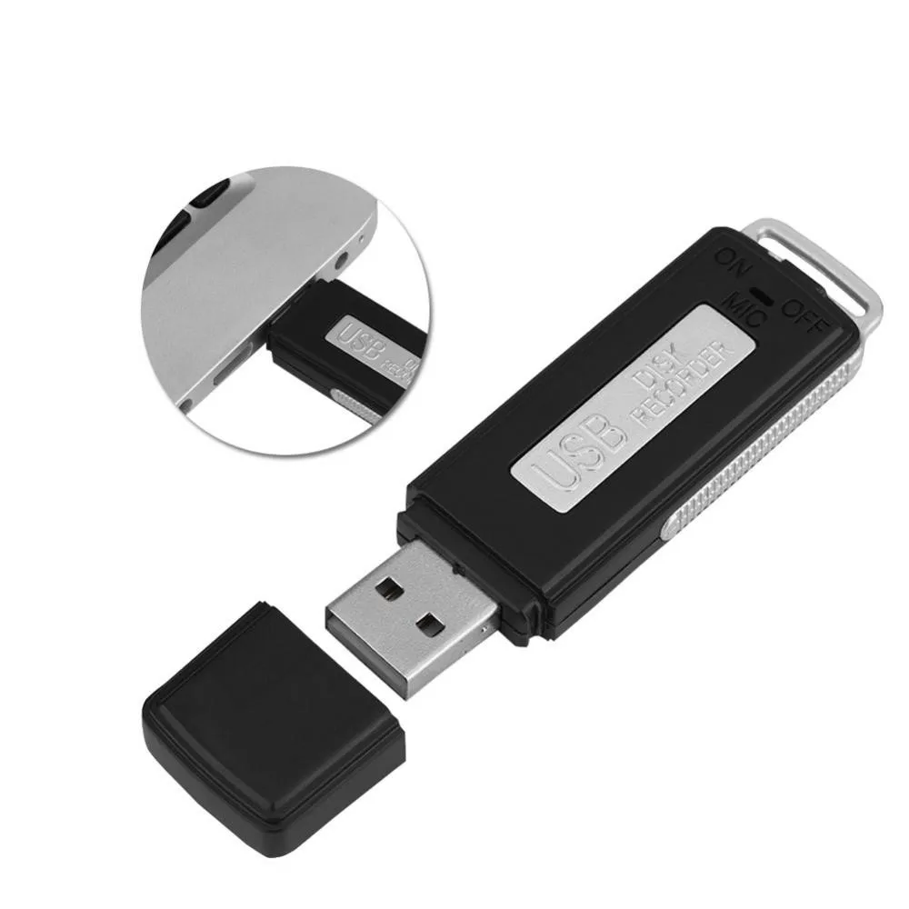 

2 in 1 Mini Portable Digital Voice Recorder Pen U-Disk Audio Recording 8GB USB Flash Drive Disk HD Clear Sound Dictaphone