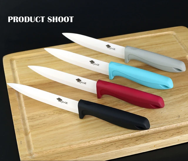 MAXFAVOR Ceramic Knife 4 White Blade + Peeler Slicer Kitchen Chef