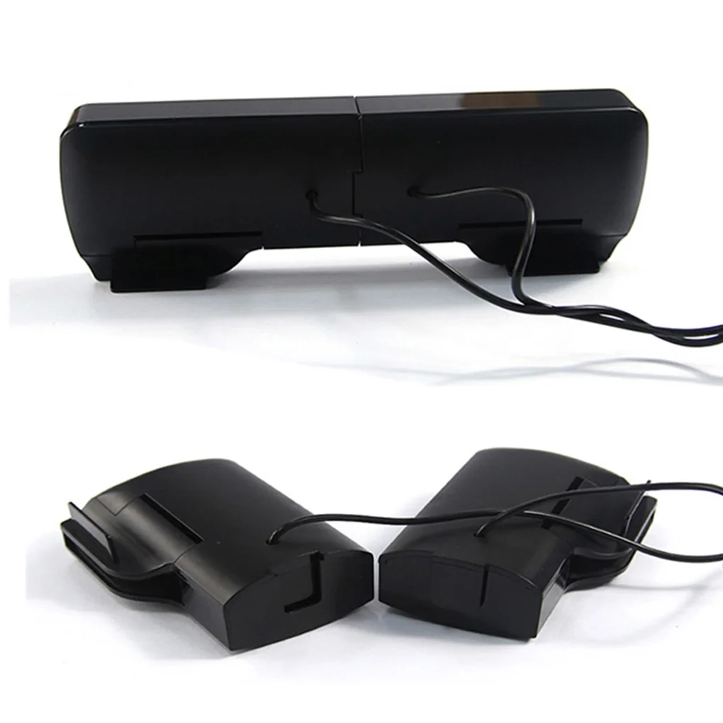 Portable Mini USB Stereo Speaker Notebook Laptop Computer PC Screen Clip-on Music Player Black portable speaker computer speaker audio speaker