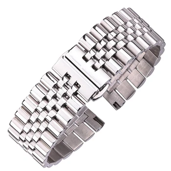 

Stainless Steel Watchbands Silver Polished 16 18 19 20 21 22mm Metal Watch Bracelet Strap Accessories