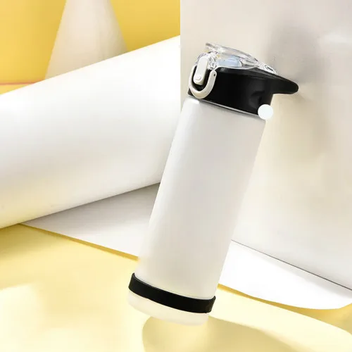Frosted White Стиль матовая бутылка для воды с трубочкой, материал, не содержащий BPA непротекающая чашка 550 мл 750 мл 850 мл чайник для Фитнес/Путешествия/Пеший Туризм - Цвет: Frosted White