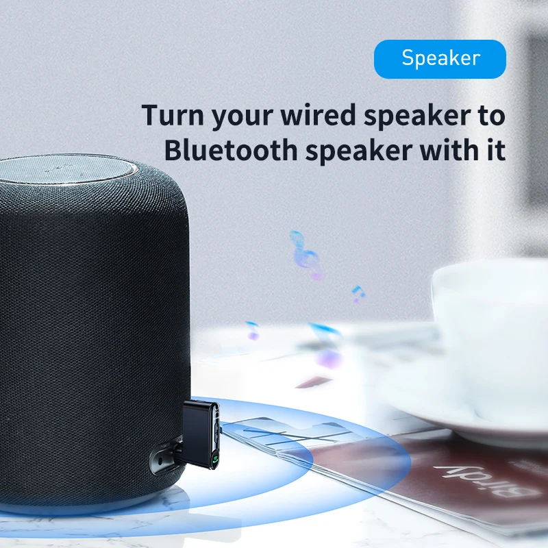 Baseus Bluetooth Receiver 3 5mm Wireless Audio Receiver Auto Bluetooth 5 0 Adapter For Car Speaker Headphone Handsfree With Mic