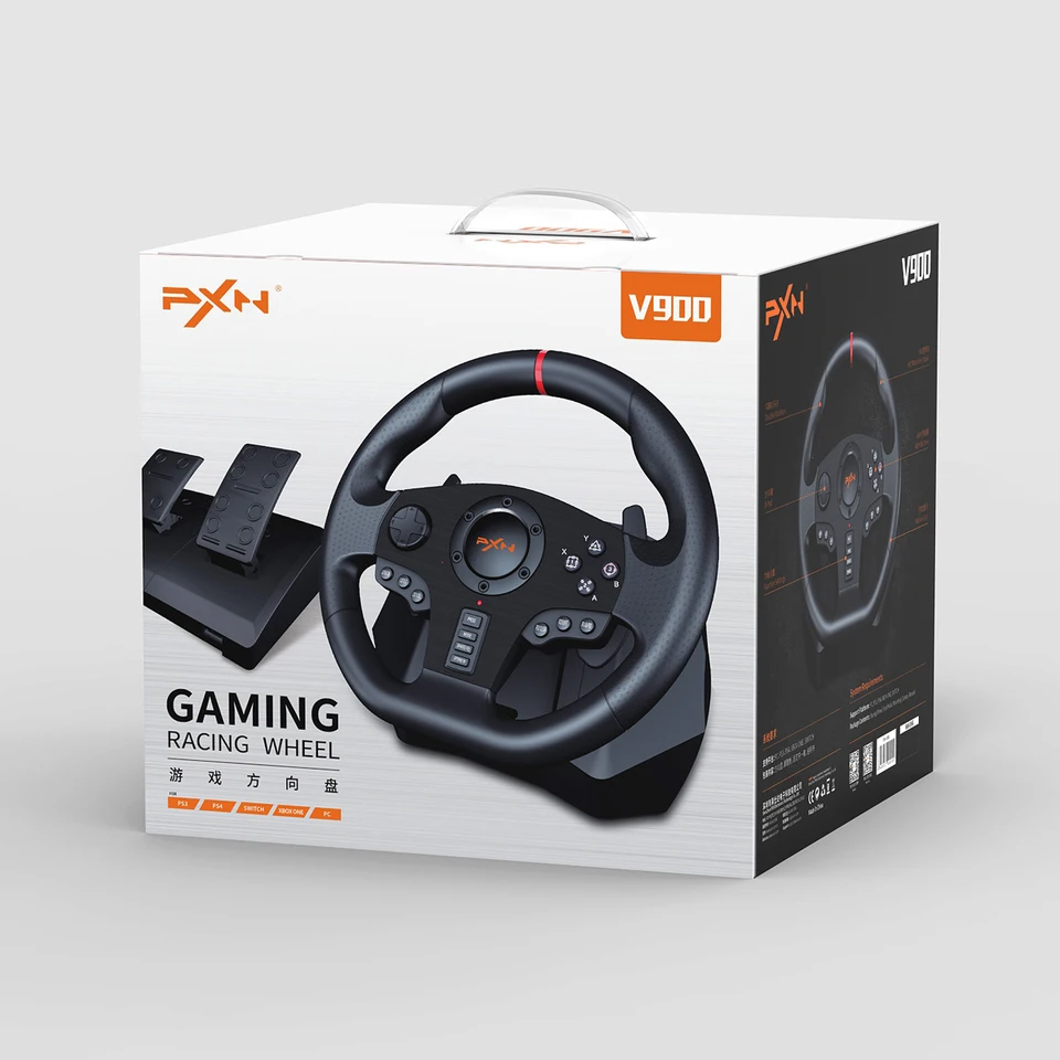 PXN V900 Gaming Steering Wheel with Pedals for All Consoles