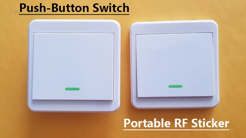 Кнопочный пульт дистанционного управления беспроводной настенный переключатель портативная наклейка кнопочный переключатель RF кулисный переключатель 10A, 110~ 250 В, 86*86 мм