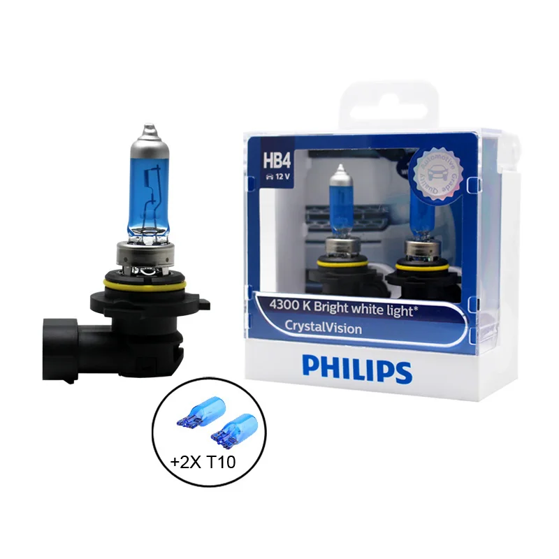 Philips H1 H4 H7 H11 9005 9006 12 В Кристальное видение 4300K яркий белый светильник