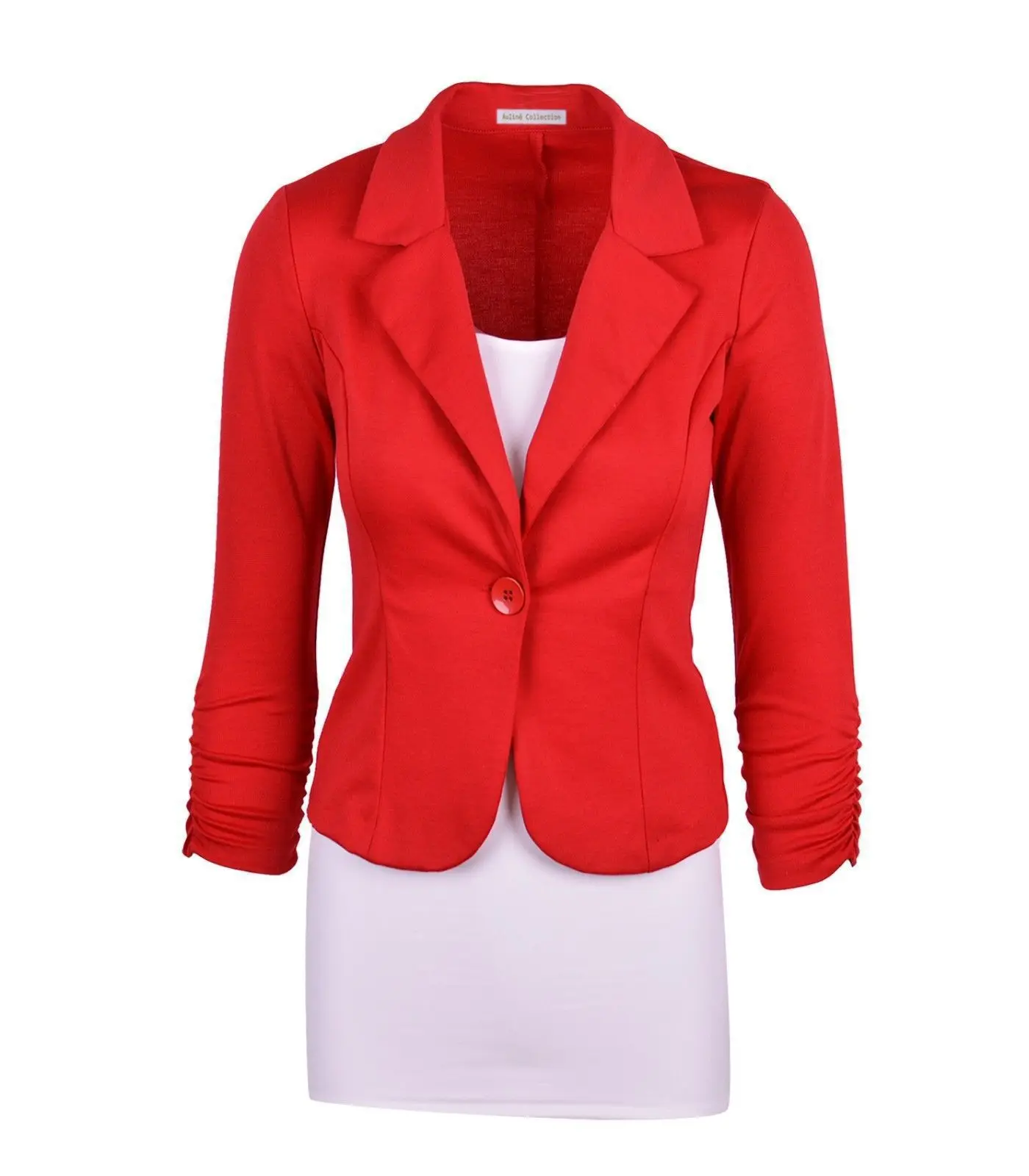Маленький костюм оптом стиль приталенный костюм на одной пуговице пиджак женский в настоящее время доступен - Цвет: Color