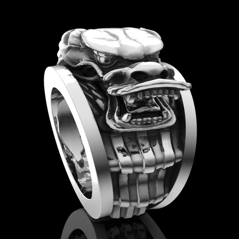 

Vintage Personality Stainless Steel Dragon Rings Motorcycle Party Steampunk Dragon Head Skull Ring Punk Rock Biker Ring Jewelry