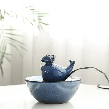 

Pet Cat Ceramic Water Dispenser Cat Drinking Feeder Helper Non-wet Mouth Automatic Water Feeder Circulating Water New