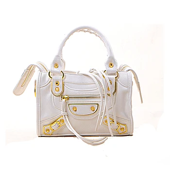 

Womens Motorcycle Studs Tassels Graffiti Handbag Totes Shoulder Large PU Leather High Quality Punk With Strap and Mirror 8Color
