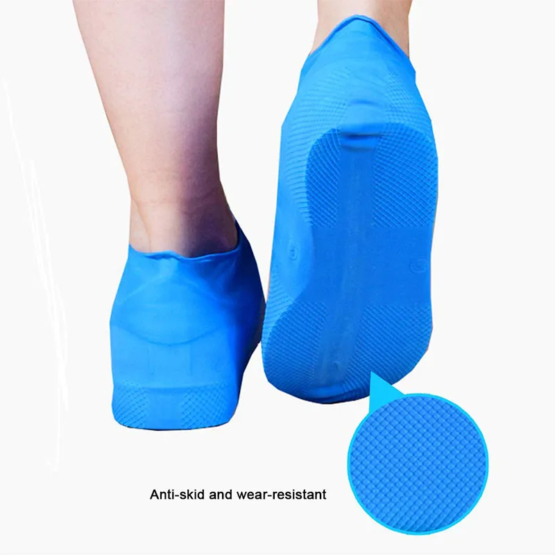 Waterproof Rain Shoe Covers Boots Cover Overshoes Reusable Rainproof Skidproof Protectors Rubber Silicone For Cycling Fishing