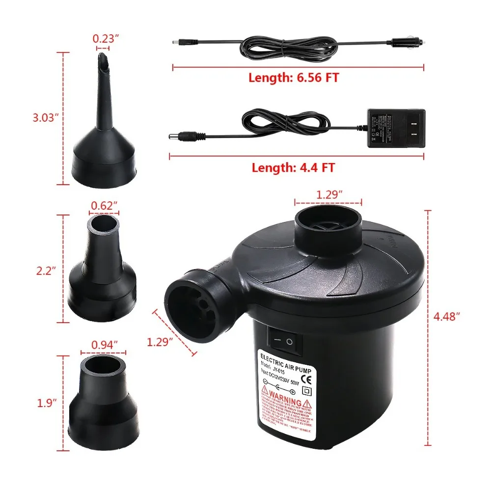 Бытовой электрический воздушный насос с европейской вилкой, надувные дефляционные насосы, автомобильный насос, электронасос, лодочный Электрический насос